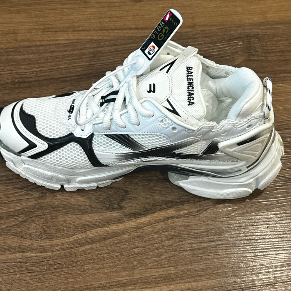 Balenciaga White and Black Athletic Shoes